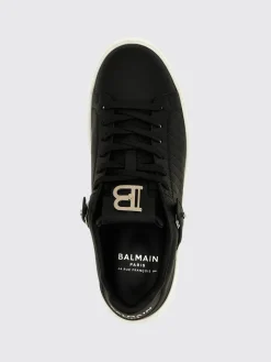 Sneakers B-Court B-Buzz Balmain in pelle goffrata