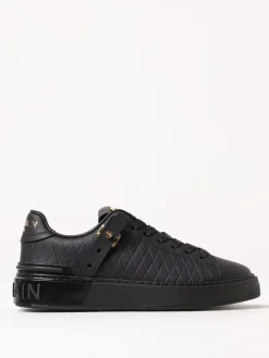 Sneakers B-Court B-Buzz Balmain in pelle goffrata