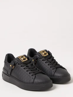 Sneakers B-Court B-Buzz Balmain in pelle goffrata