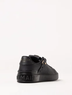 Sneakers B-Court B-Buzz Balmain in pelle goffrata