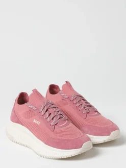 Sneakers Boss in maglia e camoscio