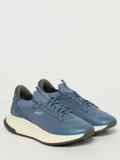 Sneakers Boss in maglia e camoscio