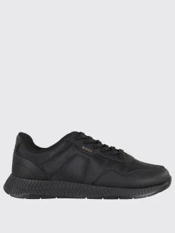 Sneakers Boss in pelle e mesh