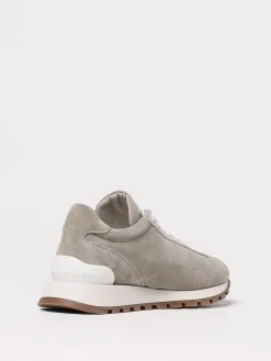 Sneakers Brunello Cucinelli in camoscio con monile