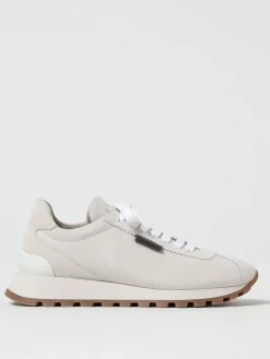 Sneakers Brunello Cucinelli in camoscio con monile