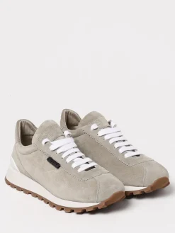 Sneakers Brunello Cucinelli in camoscio con monile applicato