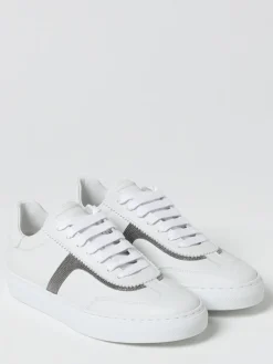 Sneakers Brunello Cucinelli in pelle con monile