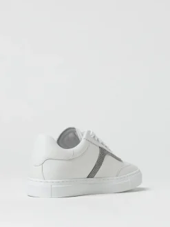 Sneakers Brunello Cucinelli in pelle con monile
