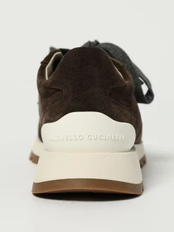 Sneakers Brunello Cucinelli in camoscio con monile