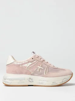 Sneakers Cassie Premiata in camoscio e nylon con paillettes