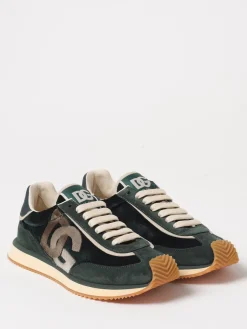 Sneakers DG Cushion Dolce & Gabbana in camoscio e velluto