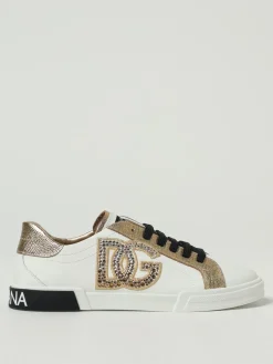 Sneakers DG Dolce & Gabbana in pelle con strass