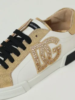 Sneakers DG Dolce & Gabbana in pelle con strass