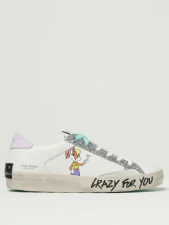Sneakers Distressed Lola Bunny Crime London in pelle con glitter e stampa