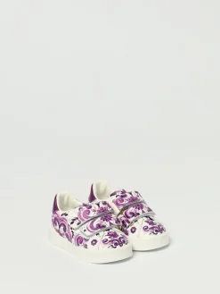 Sneakers Dolce & Gabbana in pelle nappata stampa maiolica