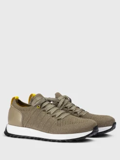 Sneakers Doucal's in viscosa stretch e pelle martellata