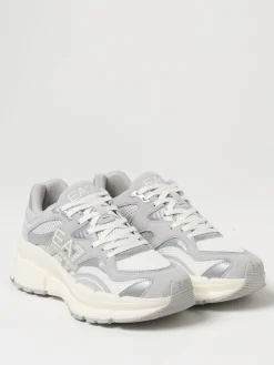Sneakers EA7 in mesh e camoscio