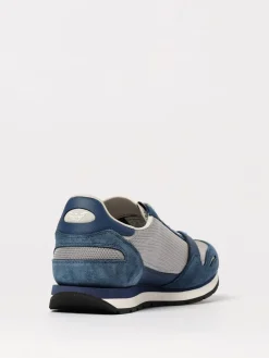 Sneakers Emporio Armani in camoscio e mesh