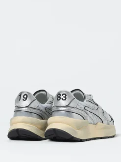 Sneakers Equipe Dirty Diadora Heritage in pelle laminata e mesh used