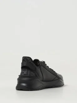 Sneakers Flow Fendi in pelle e tessuto FF jacquard