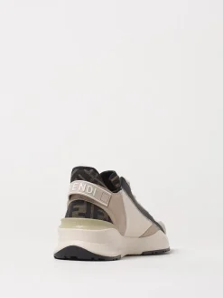 Sneakers Flow Fendi in pelle e e tessuto FF jacquard Eclissi