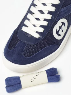 Sneakers Gucci in camoscio e mesh