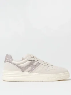 Sneakers H630 Hogan in pelle con glitter