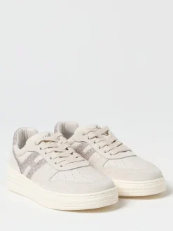 Sneakers H630 Hogan in pelle con glitter