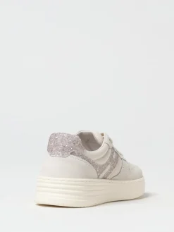 Sneakers H630 Hogan in pelle con glitter