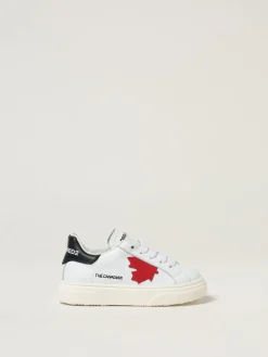 Sneakers in pelle di vitello con logo Dsquared2