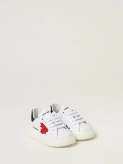 Sneakers in pelle di vitello con logo Dsquared2