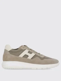 Sneakers Interactive³ Hogan in camoscio e canvas