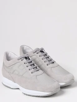 Sneakers Interactive Hogan in camoscio e mesh