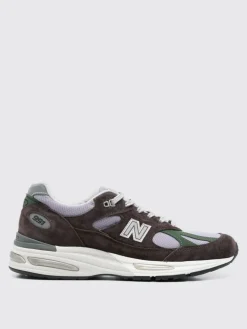 Sneakers Made in UK 991V2 New Balance in camoscio e mesh