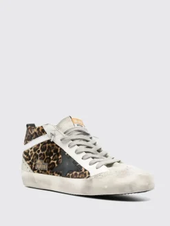 Sneakers Mid Star Golden Goose in cavallino animalier e pelle used