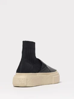 Sneakers MM6 Maison Margiela in pelle e maglia stretch