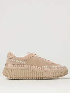 Sneakers Nama Chloé in camoscio con cuciture a vivo