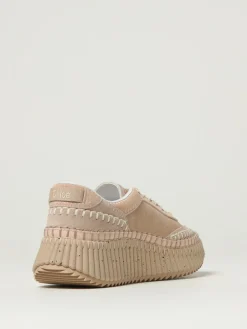 Sneakers Nama Chloé in camoscio con cuciture a vivo