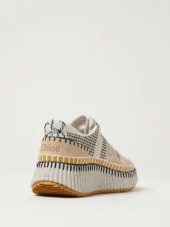 Sneakers Nama Chloé in mesh riciclato e camoscio