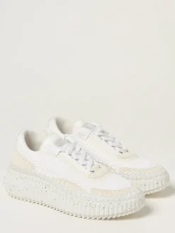 Sneakers Nama Chloé in mesh riciclato e camoscio