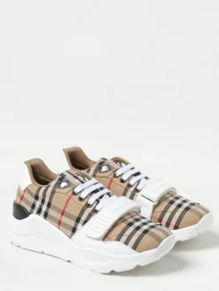 Sneakers New Regis Burberry in canvas con Vintage Check jacquard