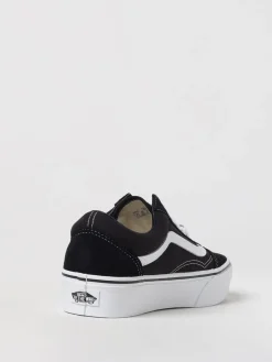 Sneakers Old Skool Platform Vans in canvas a quadretti e camoscio