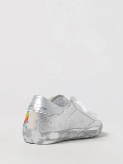 Sneakers Philippe Model in pelle used con cristalli multicolor