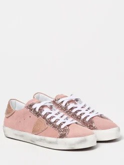 Sneakers Philippe Model Junior in camoscio used e glitter