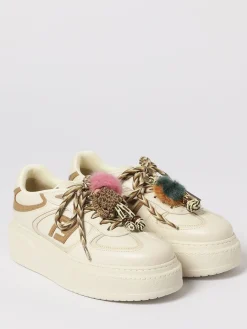 Sneakers platform Match Fendi in pelle