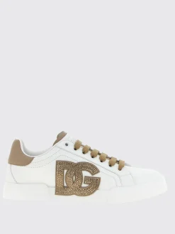 Sneakers Portofino Dolce & Gabbana in pelle con strass