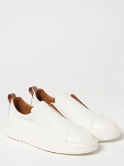 Sneakers Santoni in pelle martellata