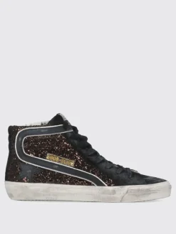 Sneakers Slide Golden Goose in pelle used e glitter