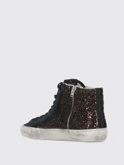 Sneakers Slide Golden Goose in pelle used e glitter
