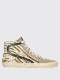 Sneakers Slide Golden Goose in cavallino zebrato e camoscio used